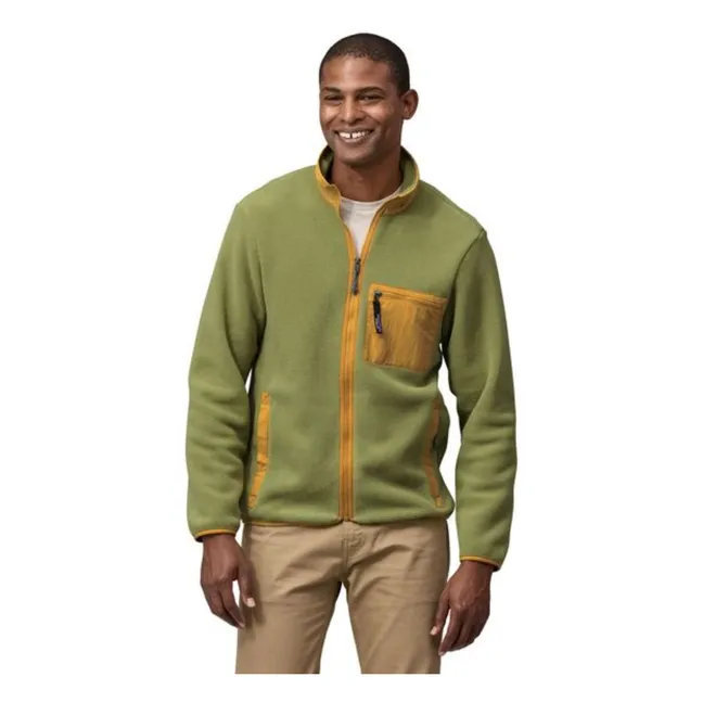 Pile Synchilla Zip Fibre riciclate | Verde militare