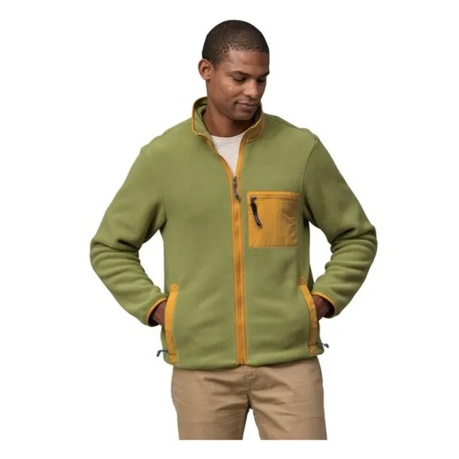 Vellón Synchilla Zip Fibras recicladas | Verde Kaki