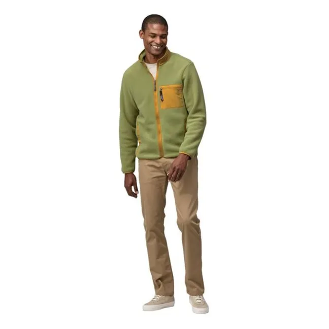 Vellón Synchilla Zip Fibras recicladas | Verde Kaki