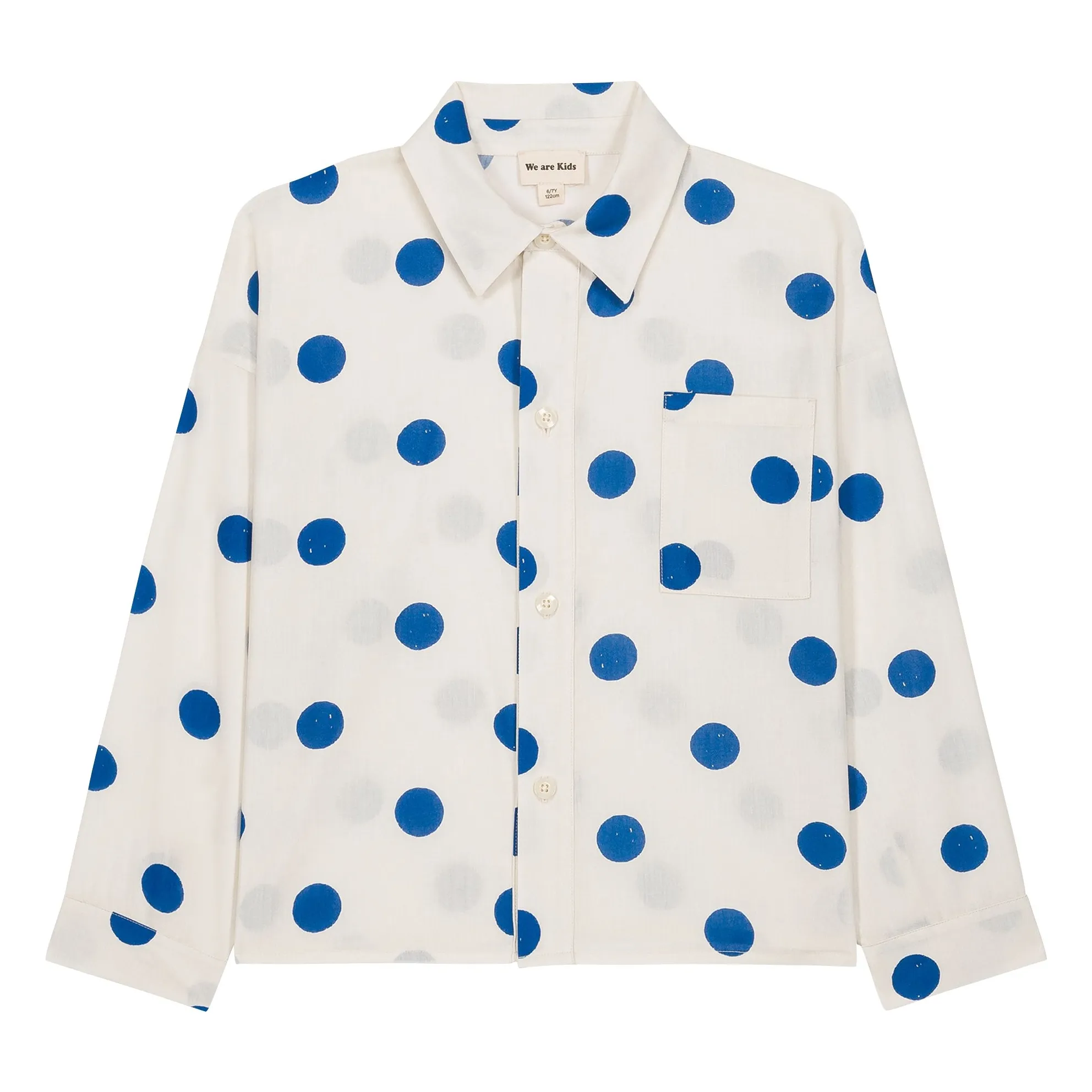We Are Kids White Aurel Organic Cotton Polka Dot Shirt
