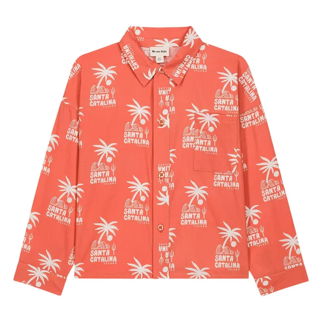Chemise Aurel Palmiers Coton Bio | Orange