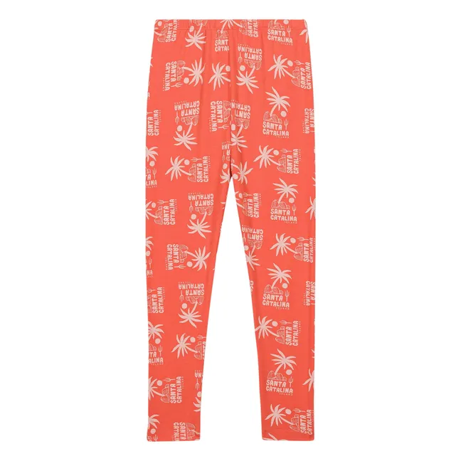 Legging Nour Palmiers Coton Bio | Orange
