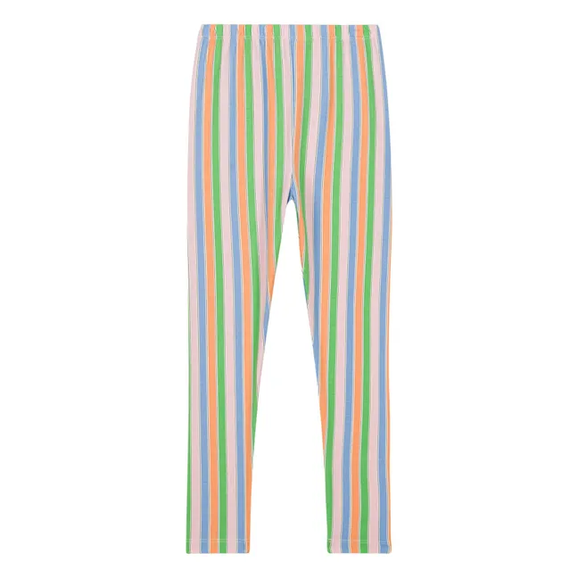 Legging Nour Rayé Coton Bio | Rose pâle