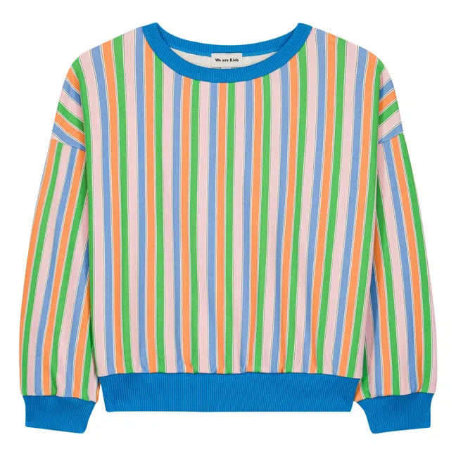 Tony striped organic cotton sweatshirt | Blue