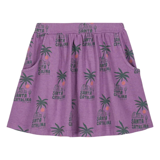 Falda Oda Palm Algodón Ecológico | Violeta