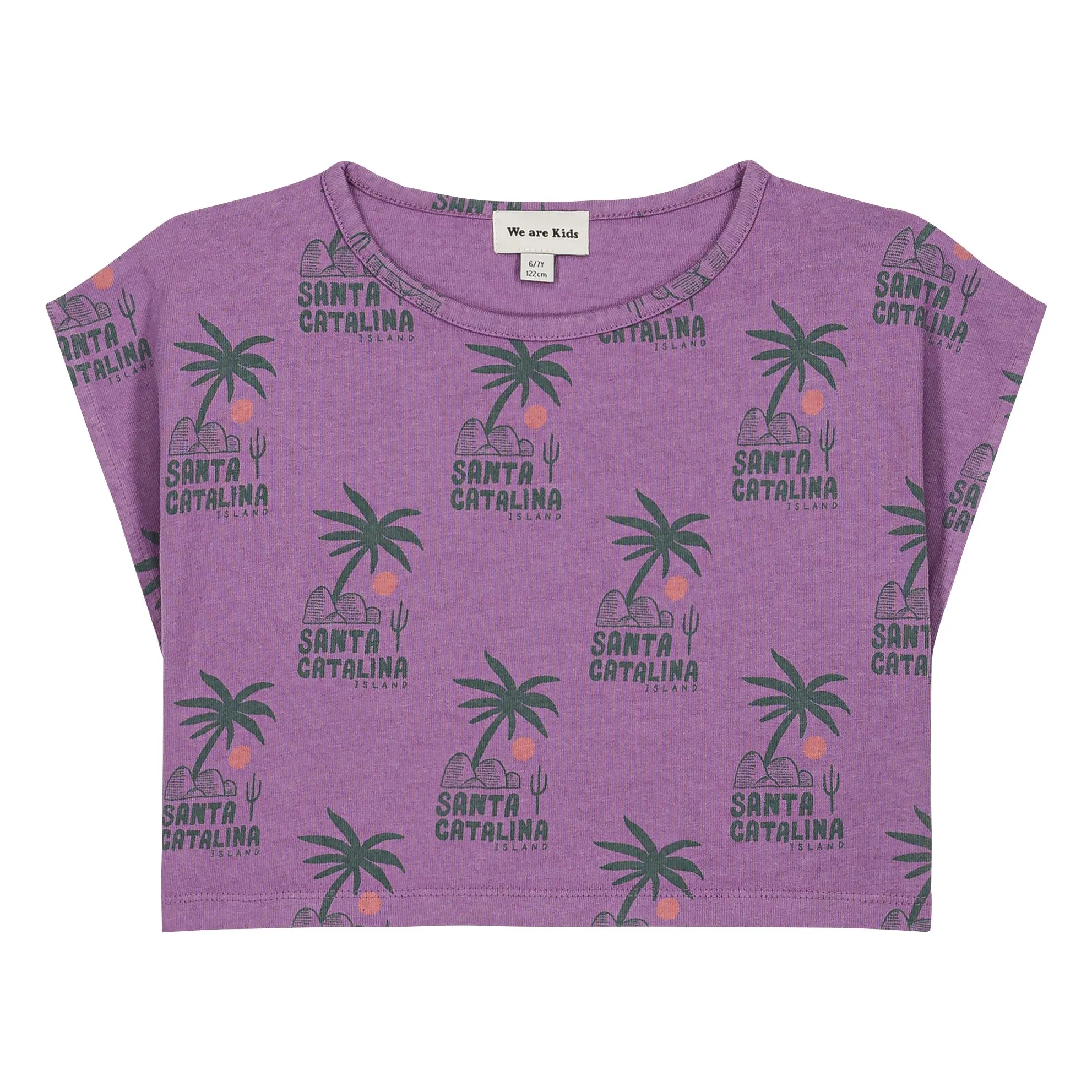 We Are Kids Purple Crop T-Shirt Jodie Palm Organic Cotton