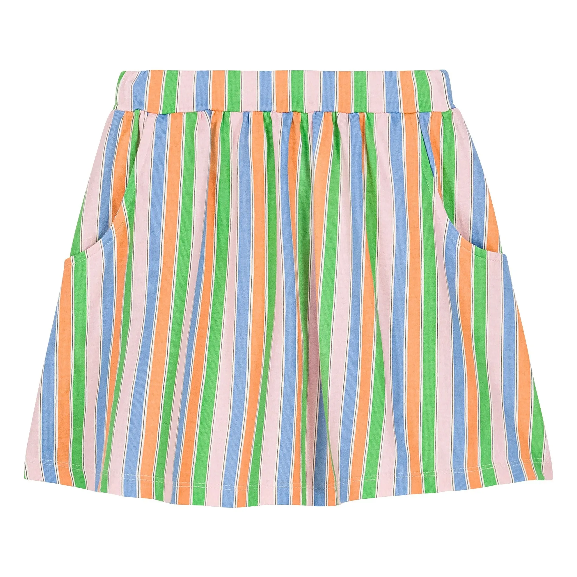 We Are Kids Pale Pink Striped Oda Skirt Organic Cotton