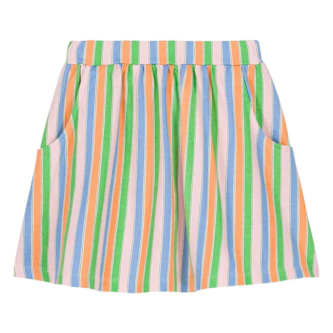 Striped Oda skirt Organic cotton | Pale Pink