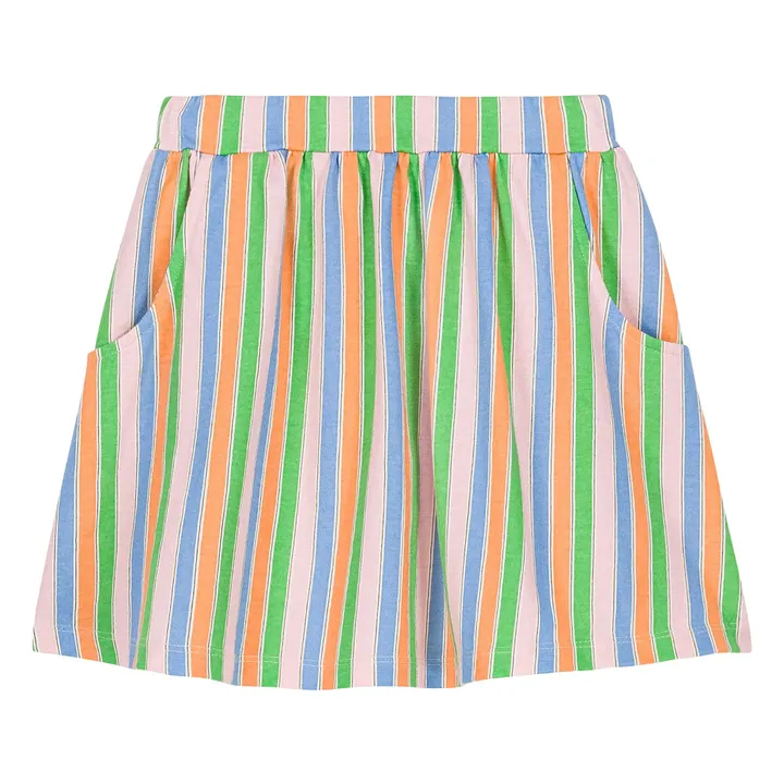 Striped Oda skirt Organic cotton | Pale Pink- Product image n°0
