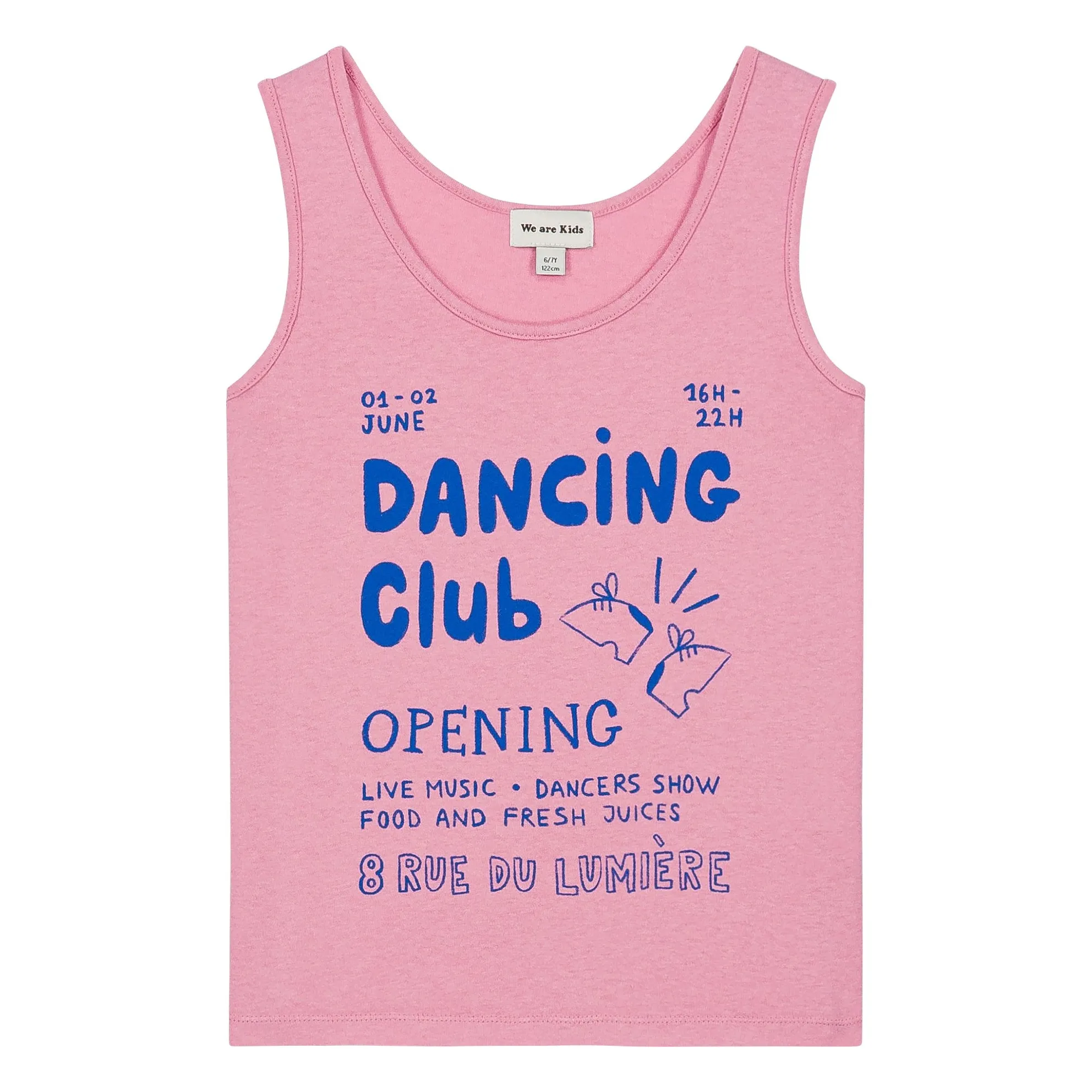 We Are Kids Pink Marcel Dancing Club Tank Top Organic Cotton