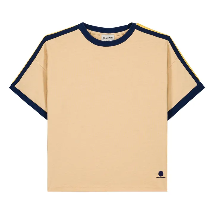 Camiseta Taylor de algodón orgánico contrastado | Beige- Imagen del producto n°0