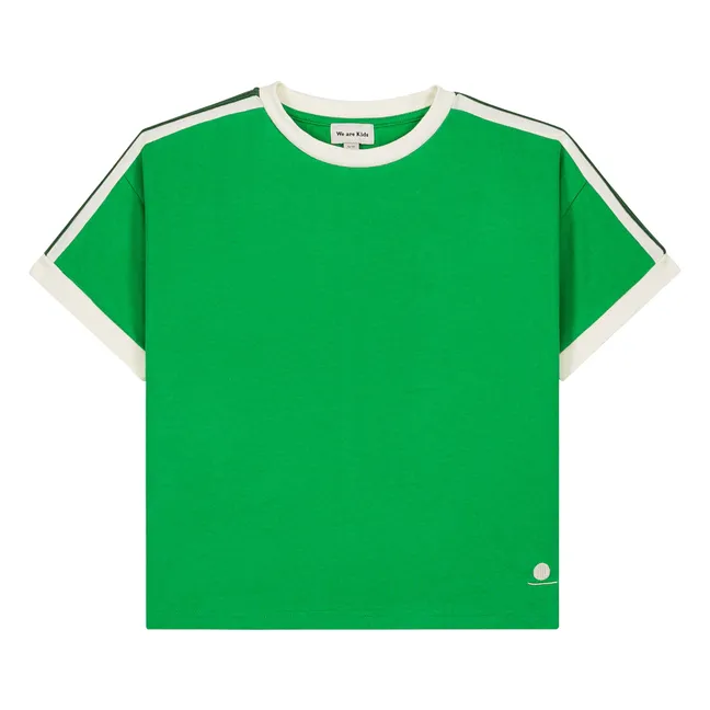 Taylor Contrast Organic Cotton T-shirt | Meadow Green