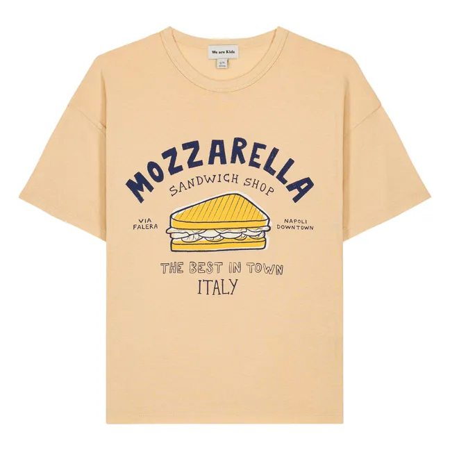 Camiseta de algodón ecológico Dylan Mozzarella | Beige