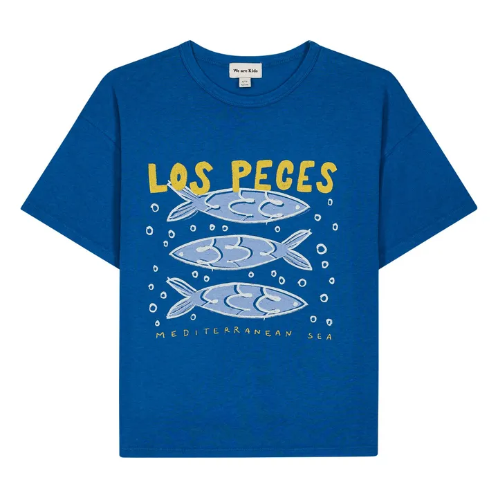 Camiseta de algodón orgánico Dylan Los Peces | Azul- Imagen del producto n°0