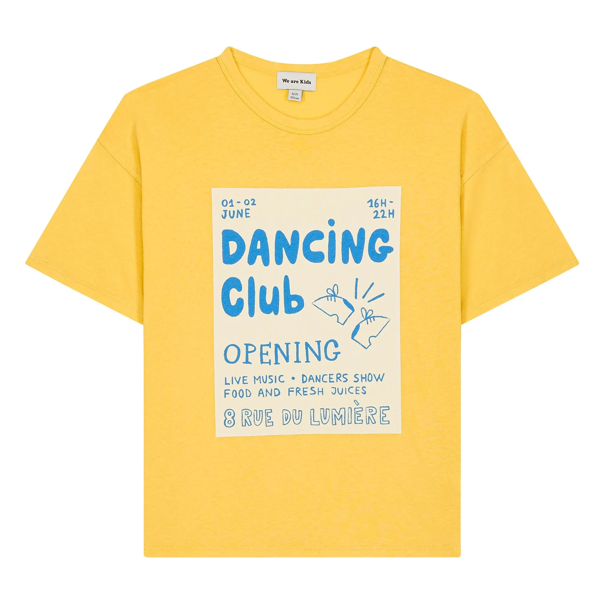 We Are Kids Yellow Dylan Dancing Club T-Shirt Organic Cotton