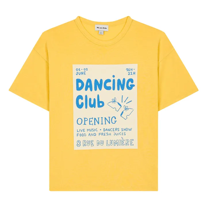 Camiseta Dylan Dancing Club Algodón orgánico | Amarillo- Imagen del producto n°0