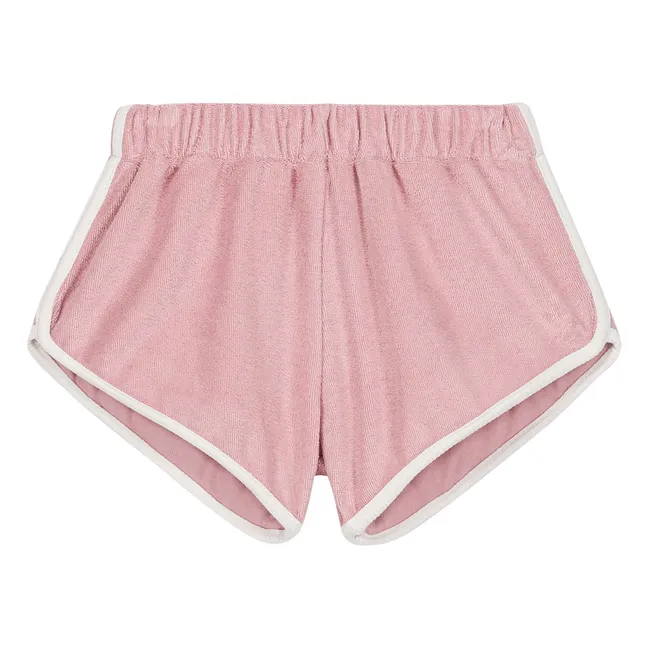 Pantalones cortos de rizo de algodón ecológico Juju | Rosa pálido
