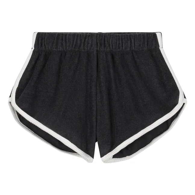 Pantalones cortos de rizo de algodón ecológico Juju | Negro