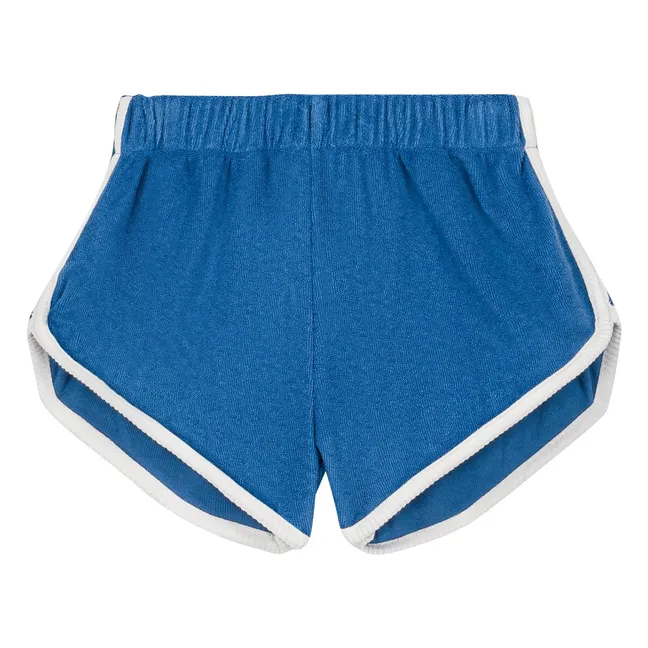 Pantalones cortos de rizo de algodón ecológico Juju | Azul