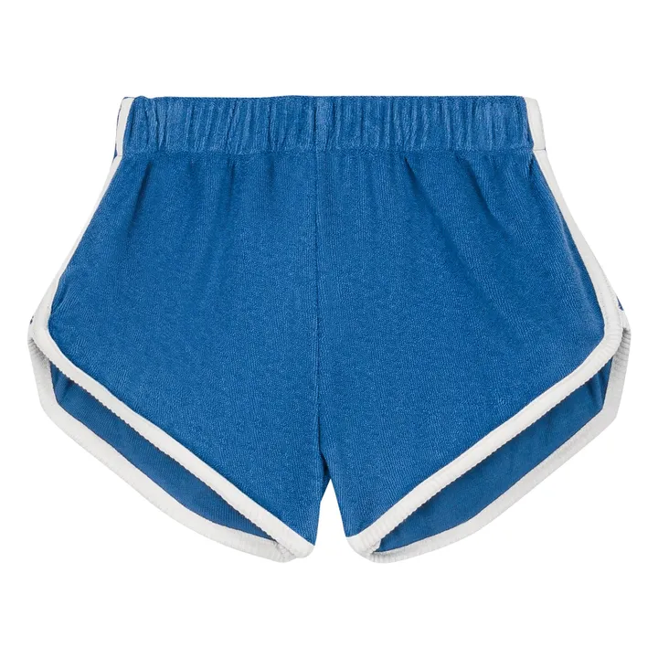 Pantalones cortos de rizo de algodón ecológico Juju | Azul- Imagen del producto n°1
