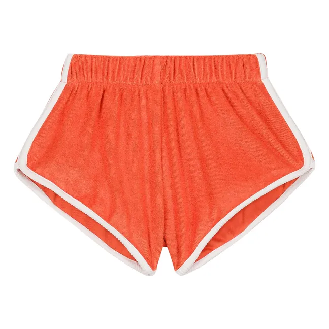 Pantalones cortos de rizo de algodón ecológico Juju | Coral
