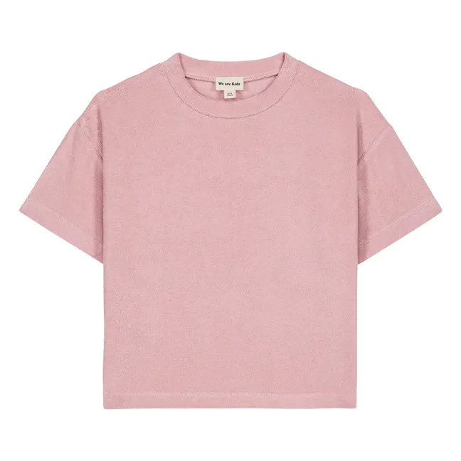 Jordan organic cotton terry T-shirt | Soft pink