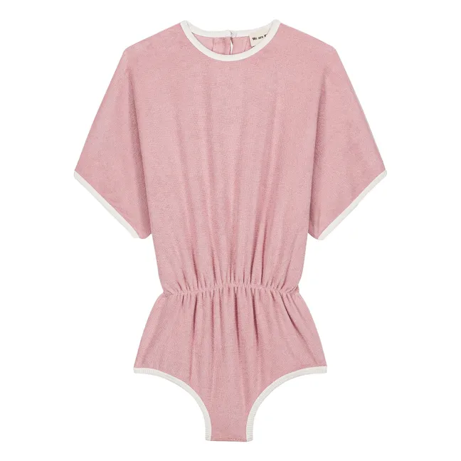 Romy Organic Cotton Towelling Playsuit | Soft pink