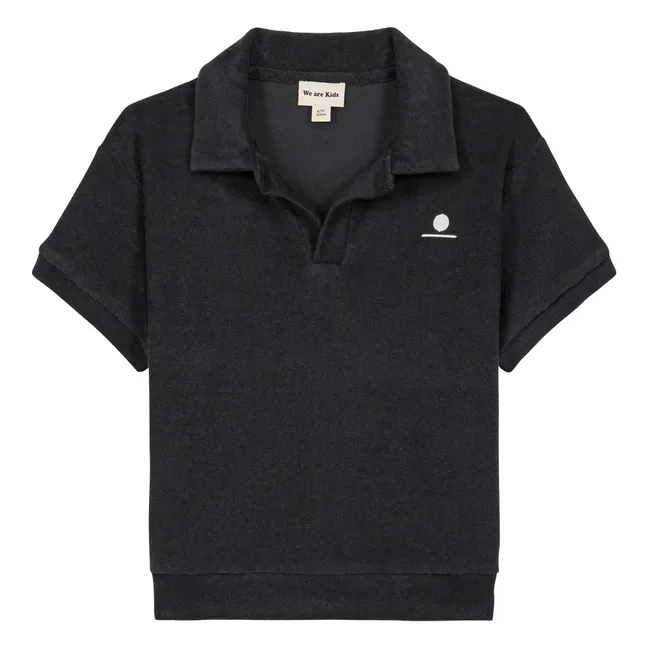 Polo Leonard Eponge Coton Bio | Noir