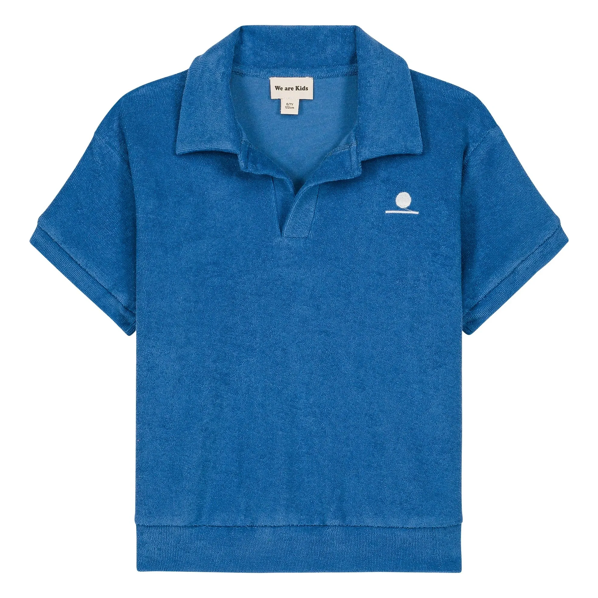 We Are Kids Blue Leonard Organic Cotton Terry Polo Shirt