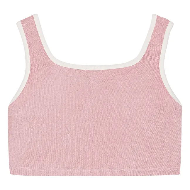 Aria Organic Cotton Sponge Crop Top | Soft pink