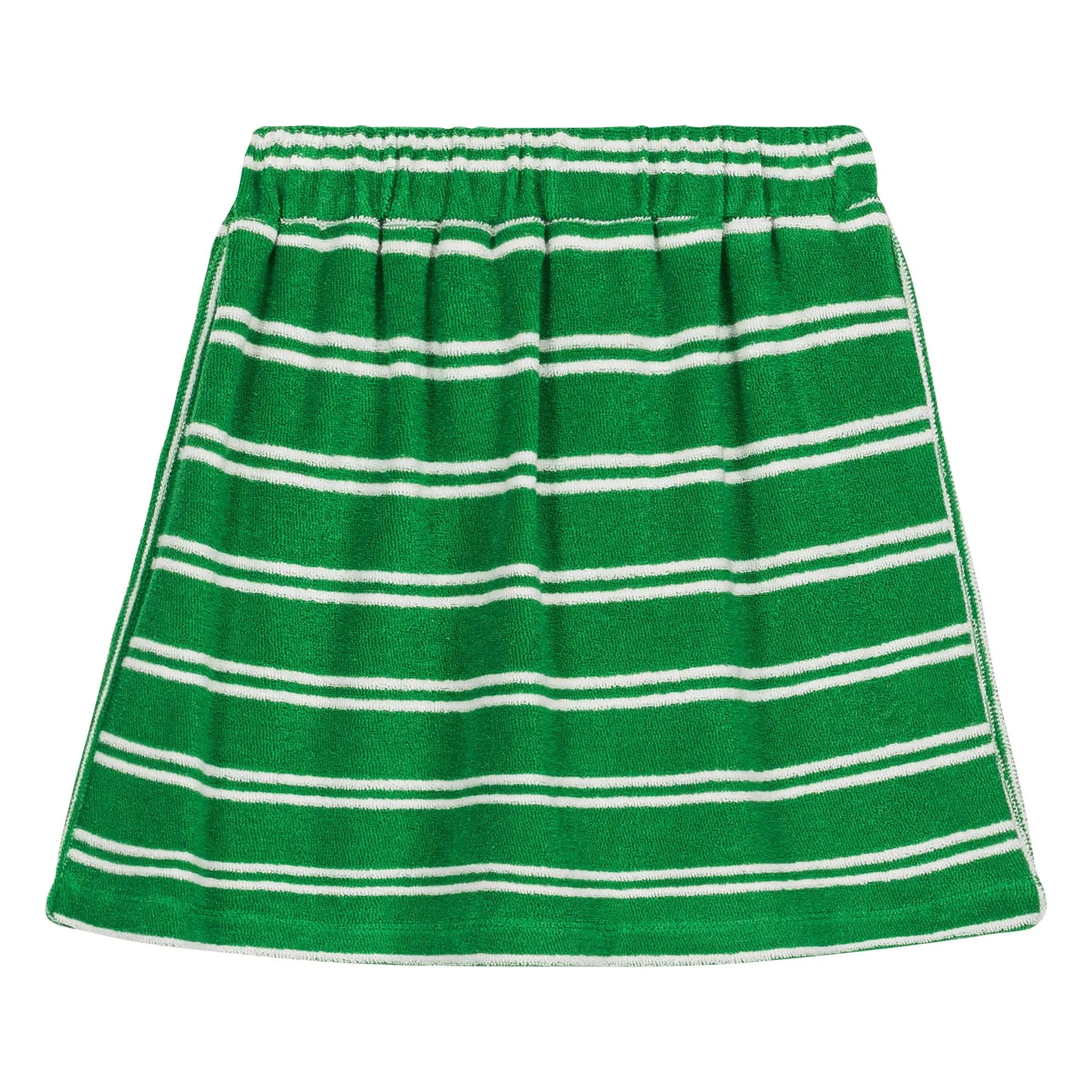We Are Kids Green Striped Organic Cotton Terry Marta Skirt