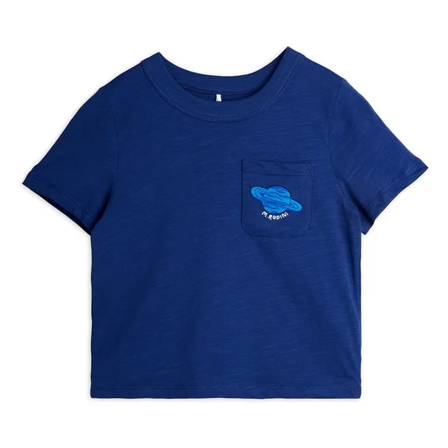T-shirt Planète Coton Bio | Bleu