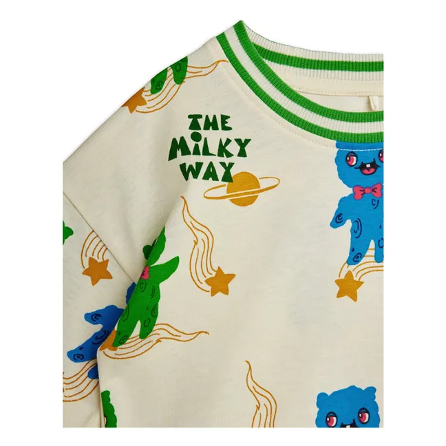 Aliens organic cotton T-shirt | Ecru