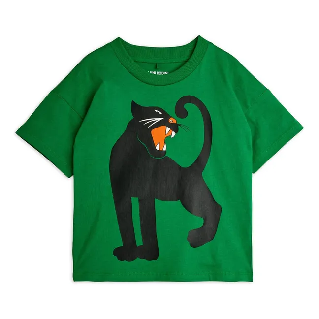 T-shirt Panthère Coton Bio | Vert