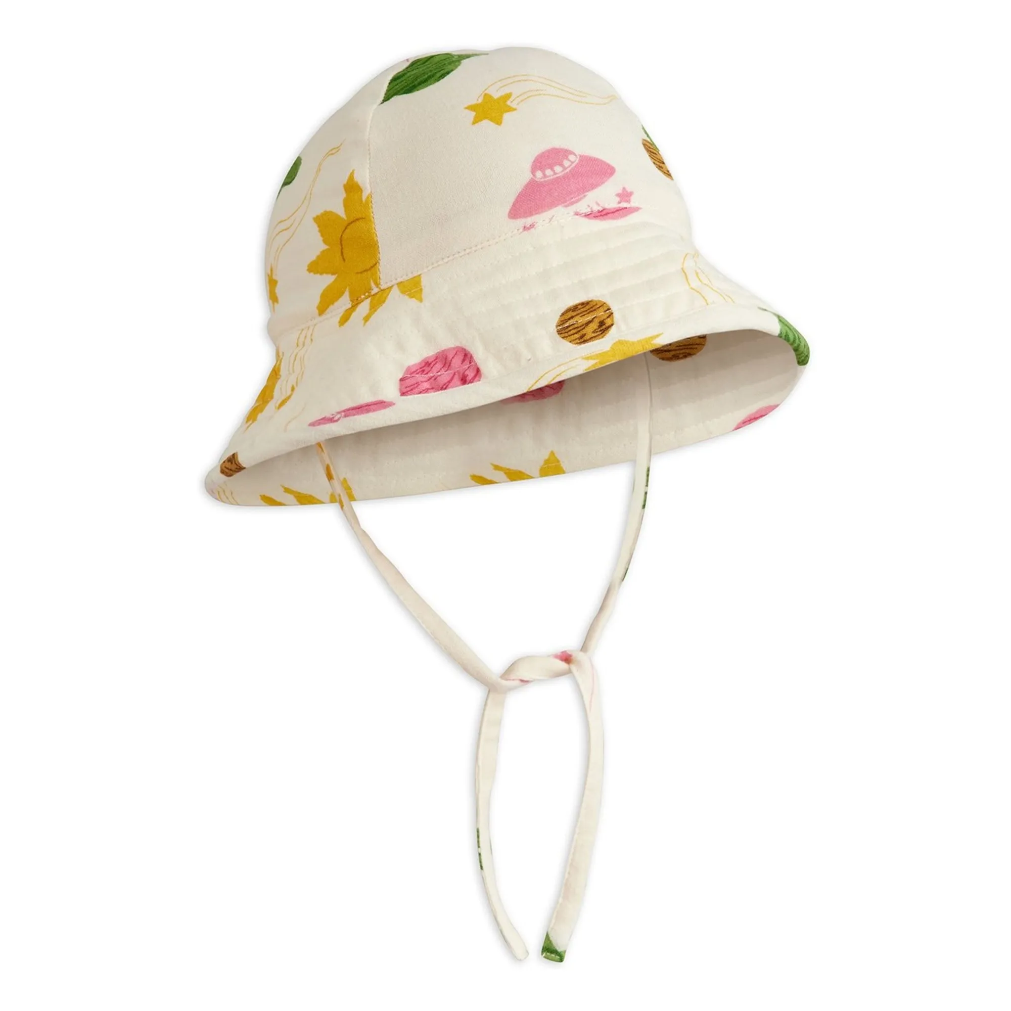 Mini Rodini Ecru Espace Organic Cotton Gauze Hat