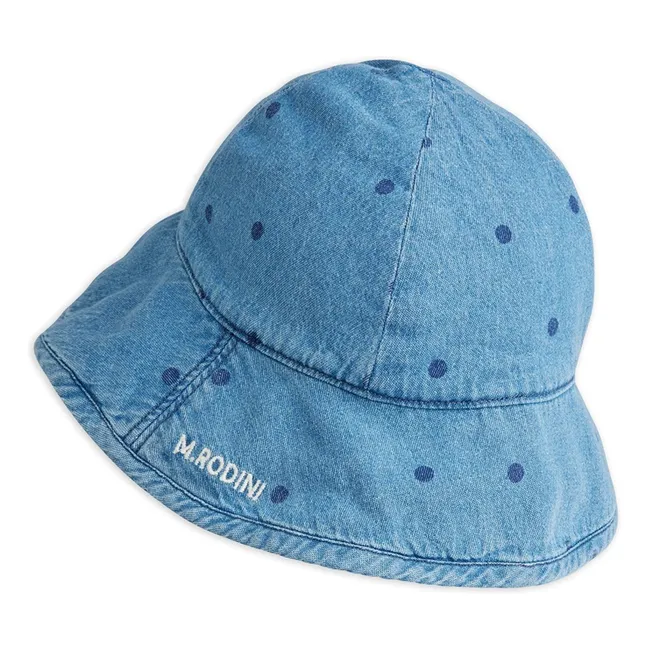 Cappello in denim con pois in cotone biologico | Blu