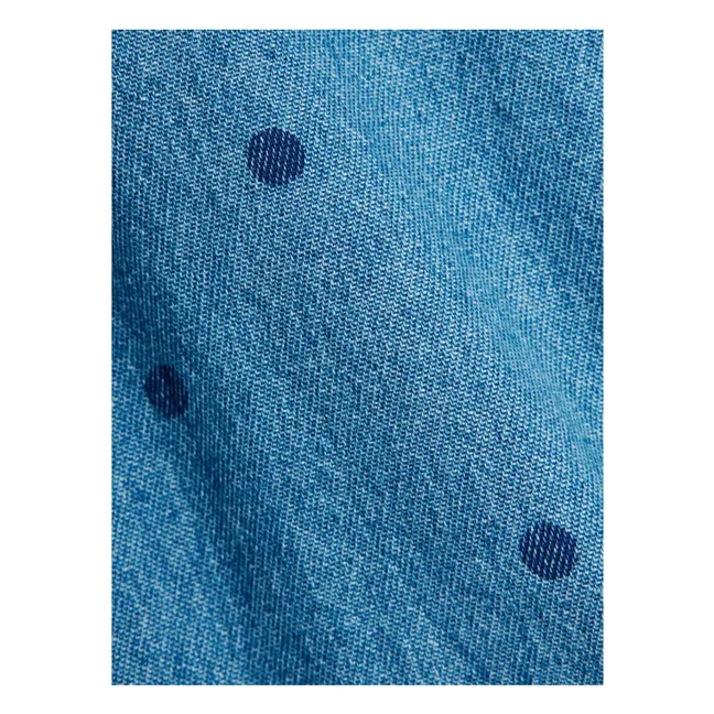 Chapeau Denim à Pois Coton Bio | Bleu