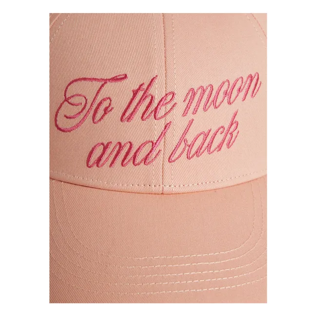 To The Moon And Back organic cotton cap | Pink