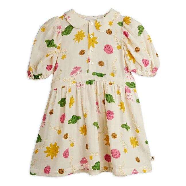 Vestido de gasa de algodón orgánico Espace | Crudo