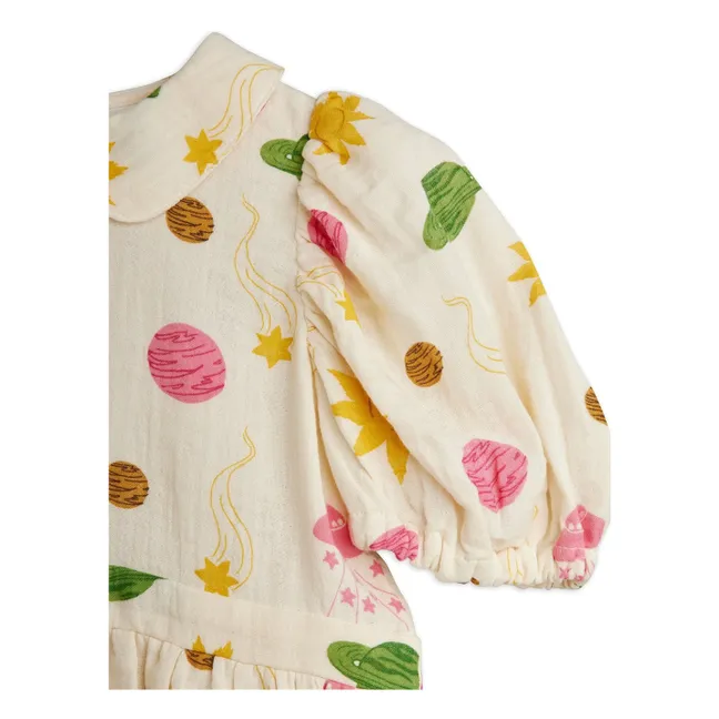 Vestido de gasa de algodón orgánico Espace | Crudo