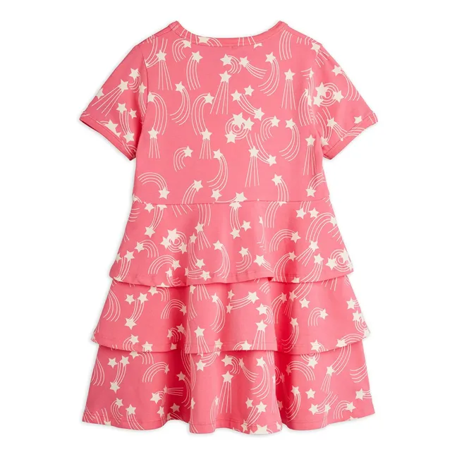 Vestido de estrellas de algodón orgánico | Rosa