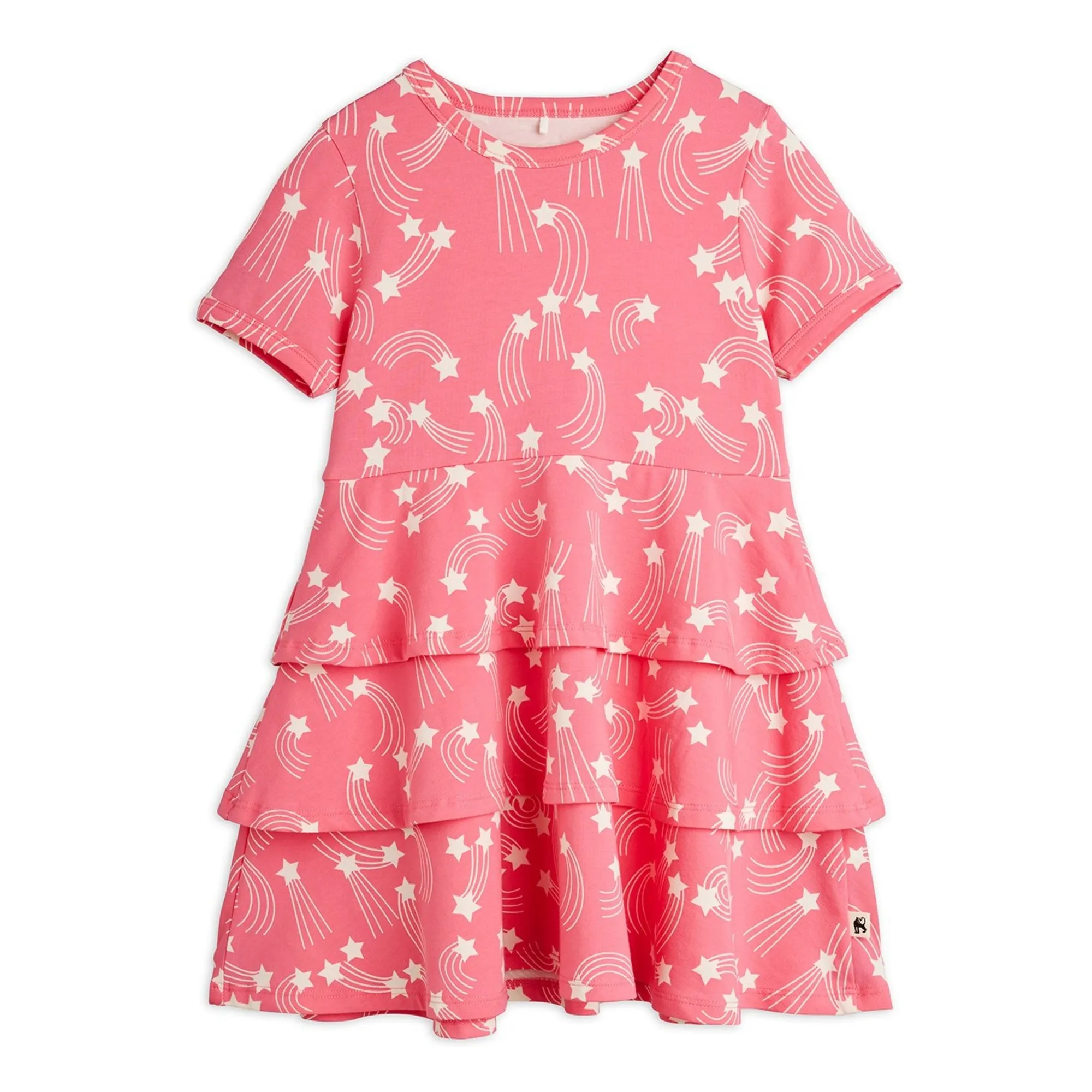 Mini Rodini Pink Organic Cotton Star Dress