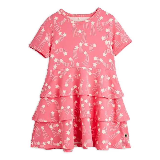 Vestido de estrellas de algodón orgánico | Rosa