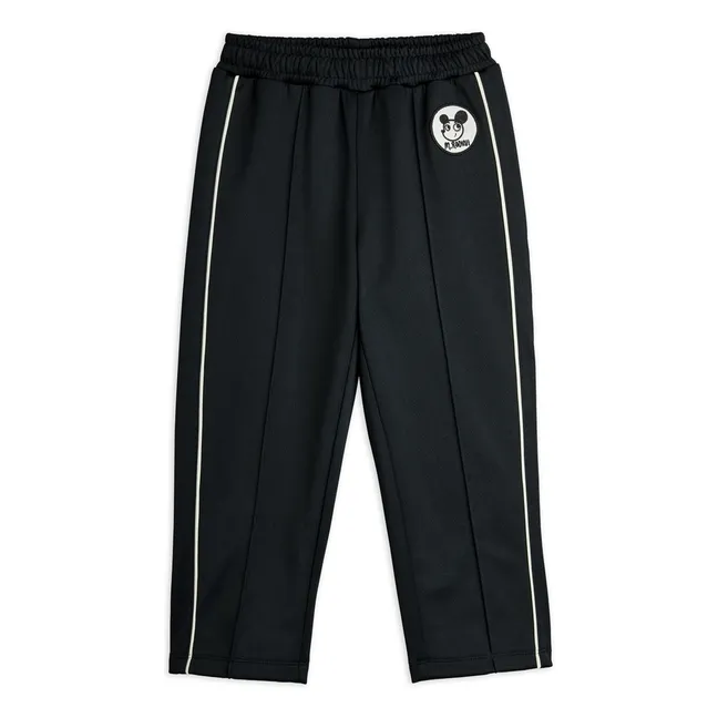 Pantalón de chándal con parche de fibras recicladas | Negro