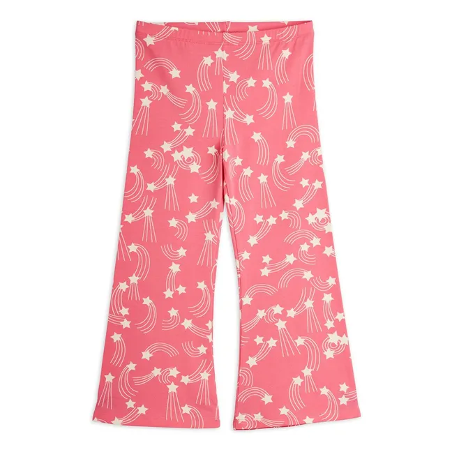 Pantalon Flare Etoiles Coton Bio | Rose