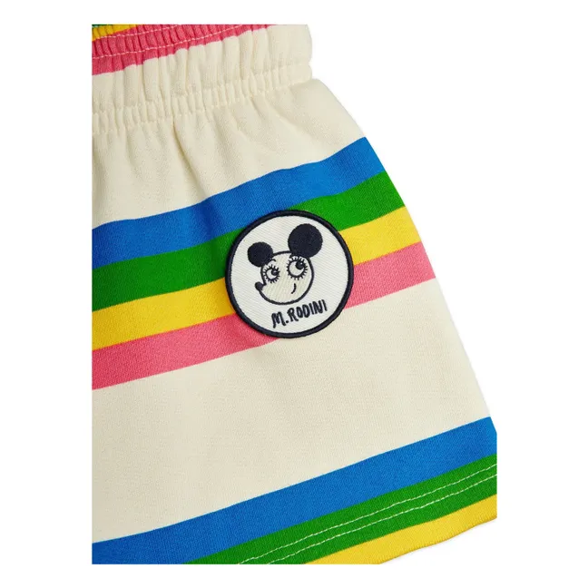 Pantaloncini a righe in cotone biologico | Ecru