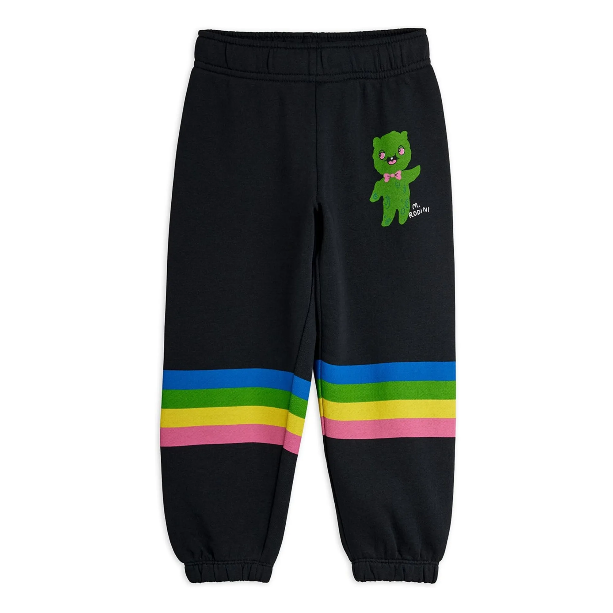 Mini Rodini Black Alien Rainbow Jogger Organic Cotton
