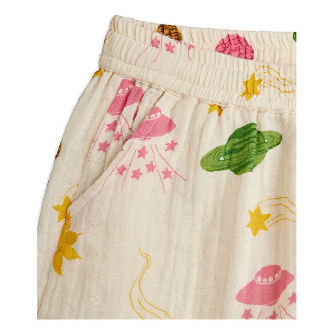 Espace shorts Organic cotton gauze | Ecru