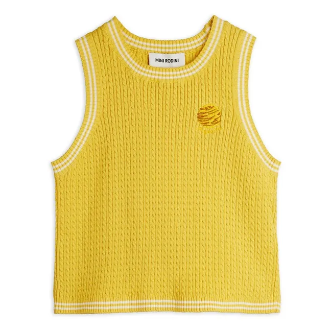 Top de punto de algodón orgánico | Amarillo