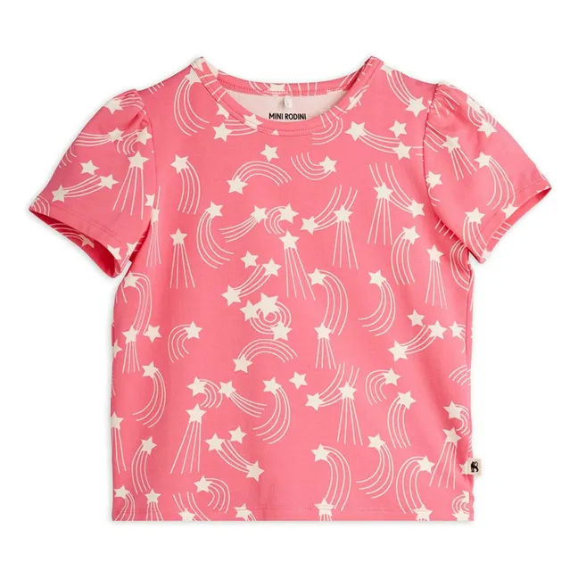 Camiseta de algodón orgánico Stars | Rosa